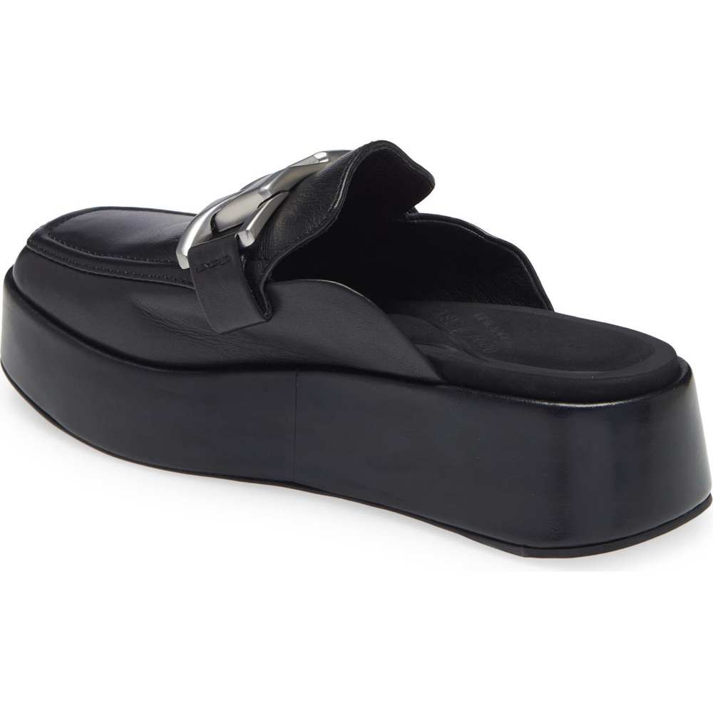 Rag & Bone Logan leather silver chain loafer mule slide platform flatform size 9 - Picture 5 of 16